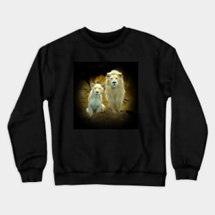 White lions Crewneck Sweatshirt